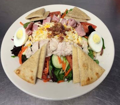 Chef Salad with Pita Triangles